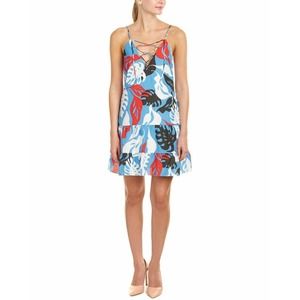 NWT~ N / Nicholas‎ Tropical Print Lace-Up Cotton Dress~ US 0/2